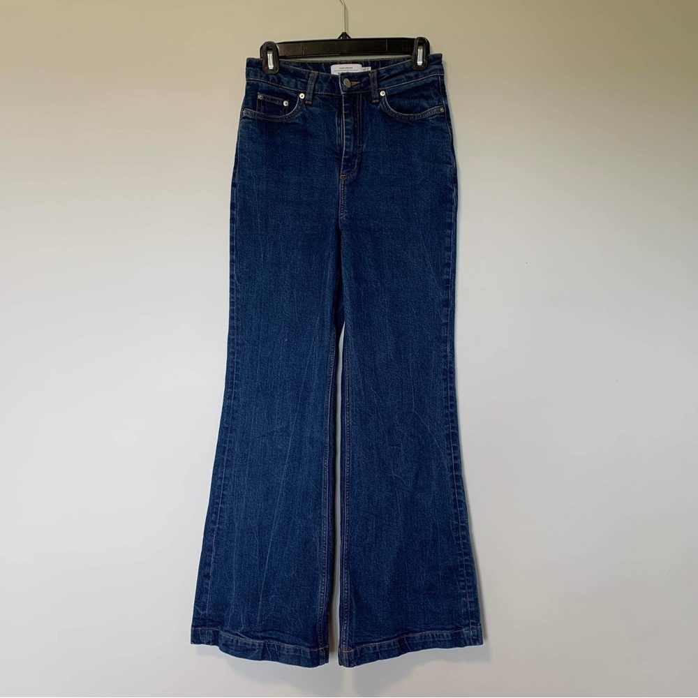 & Other Stories Dark Blue High-Rise Flared Jeans